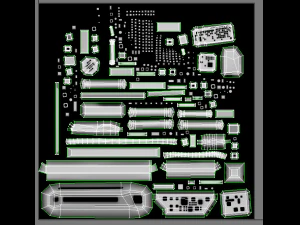 professional game-ready wall module terminal for doors 3D Model