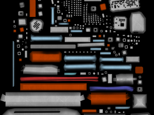 professional game-ready wall module terminal for doors Modello 3D