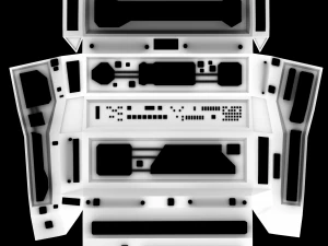 professional game-ready wall module terminal for doors 3D Model