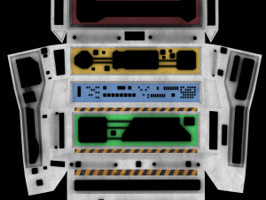 professional game-ready wall module terminal for doors Modello 3D