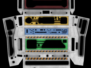 professional game-ready wall module terminal for doors 3D Model