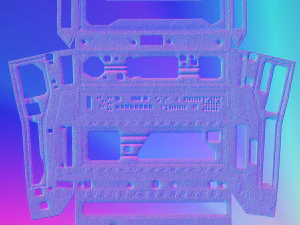 professional game-ready wall module terminal for doors 3D Model