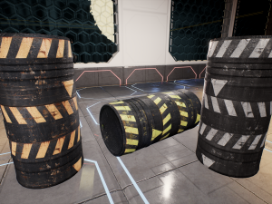 professional game-ready barrels low-poly and high-poly uv relaxed 3D Model