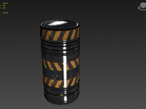 professional game-ready barrels low-poly and high-poly uv relaxed 3D Model