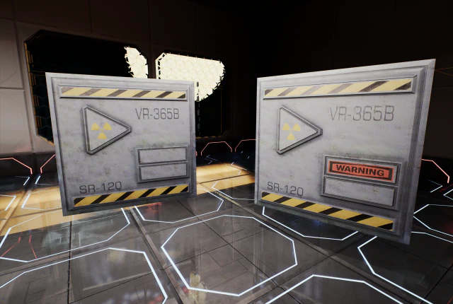 professional game-ready wall module plates safewarning 3D Model .c4d .max .obj .3ds .fbx .stl .blend 