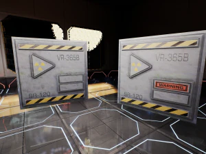 placas de m&oacute;dulo de parede profissionais prontas para jogos aviso seguro Modelo 3D