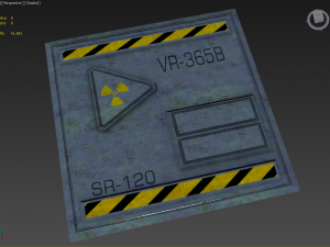 professional game-ready wall module plates safewarning 3D Model