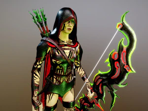 shade the night hunter walking animation 3D Model