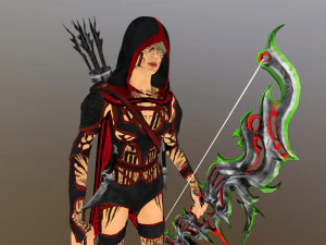 shade the night hunter walking animation 3D Model