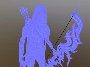 shade the night hunter walking animation 3D Model