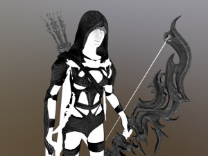 shade the night hunter walking animation Modello 3D