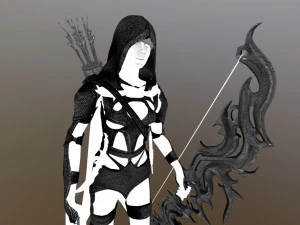 shade the night hunter walking animation 3D Model