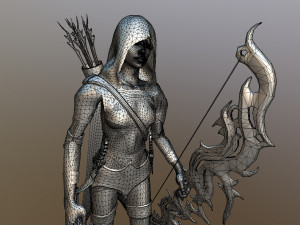 shade the night hunter walking animation Modello 3D