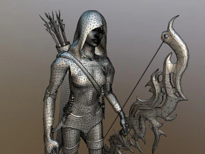 shade the night hunter walking animation 3D Model