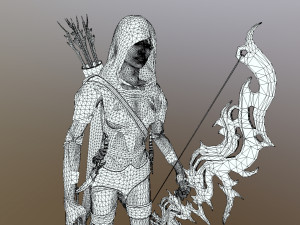 shade the night hunter walking animation Modello 3D