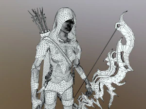 shade the night hunter walking animation 3D Model