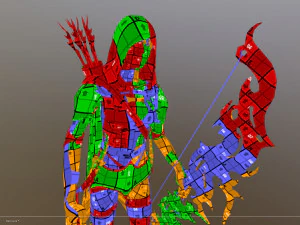 shade the night hunter walking animation 3D Model