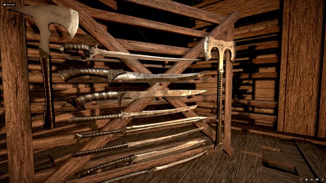 dungeon swords pack 3D Модель .c4d .max .obj .3ds .fbx .stl .blend 