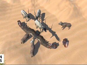 afrika hayvanları - paket 3D Model