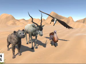 afrika hayvanları - paket 3D Model