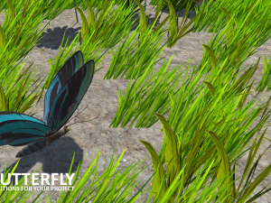 ai butterfly 3D 모델