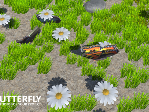 ai butterfly 3D 모델