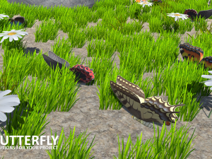 ai butterfly 3D 모델