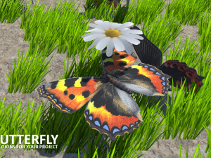 ai butterfly 3D 모델