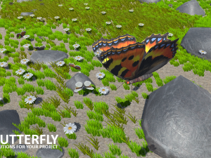 ai butterfly 3D 모델