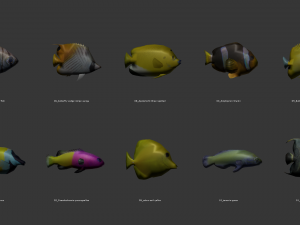 ai sea fishes - ready solutions for your project 3D 모델