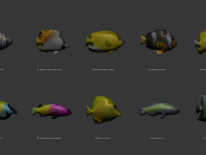 ai sea fishes - ready solutions for your project 3D Model