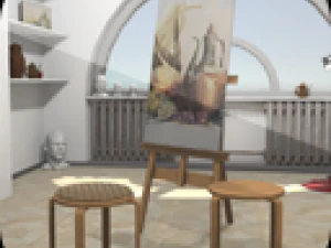 oficina de arte - interior e adere&ccedil;os Modelo 3D