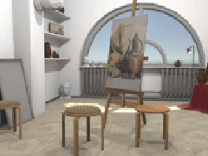 oficina de arte - interior e adere&ccedil;os Modelo 3D