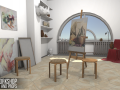 art workshop - interior and props 3D Model