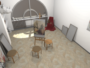 art workshop - interior and props Modelo 3D