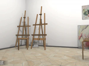oficina de arte - interior e adere&ccedil;os Modelo 3D
