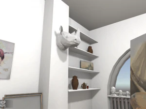 oficina de arte - interior e adere&ccedil;os Modelo 3D