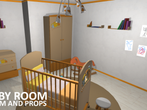 baby room - props and room 3D Model