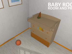 baby room - props and room 3D Модель