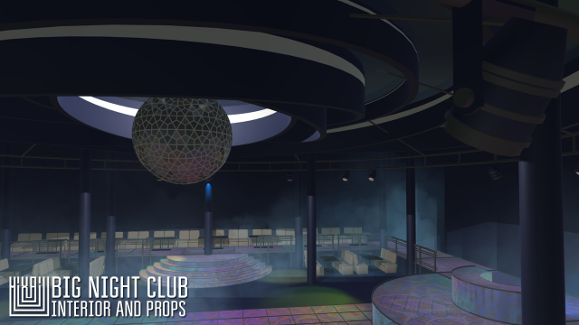 big night club - interior and props 3D Model .c4d .max .obj .3ds .fbx .stl .blend 