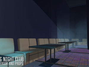 big night club - interior and props 3D Model