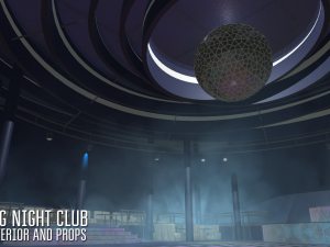 big night club - interior and props 3D Model