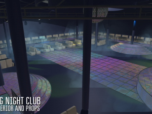 big night club - interior and props 3D Model