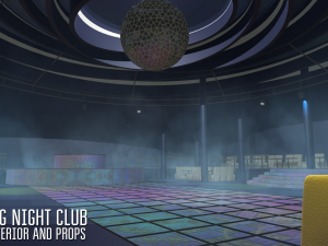 big night club - interior and props 3D Model