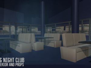 big night club - interior and props 3D Model