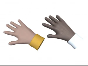 cartoon hands - animated 3D Model