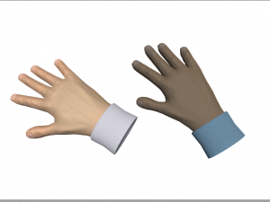 cartoon hands - animated 3D Model