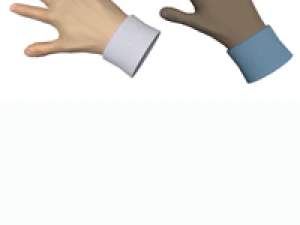 cartoon hands - animated 3D Model