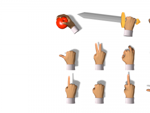 cartoon hands - animated 3D 모델