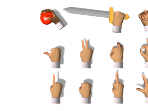 cartoon hands - animated 3D 모델